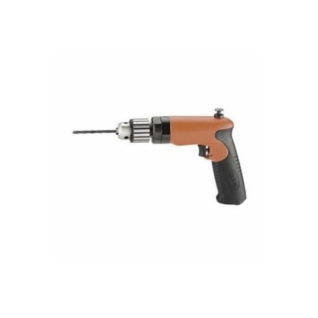 Sioux Tools Pistol Grip Drill, ToolKit Bare Tool, 38 Chuck, Keyless Chuck, 2500 RPM, 06 hp, 90 PSI Air, 14 SDR6P25RK3RR